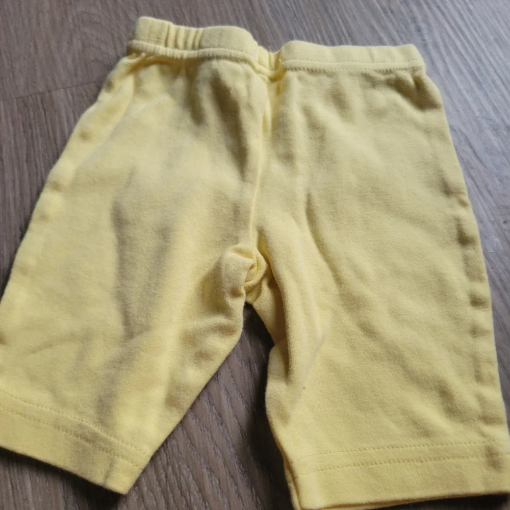 Gerber Leggings Unisex Newborn Yellow Solid Cotton Elastic Waist Casual Basic
